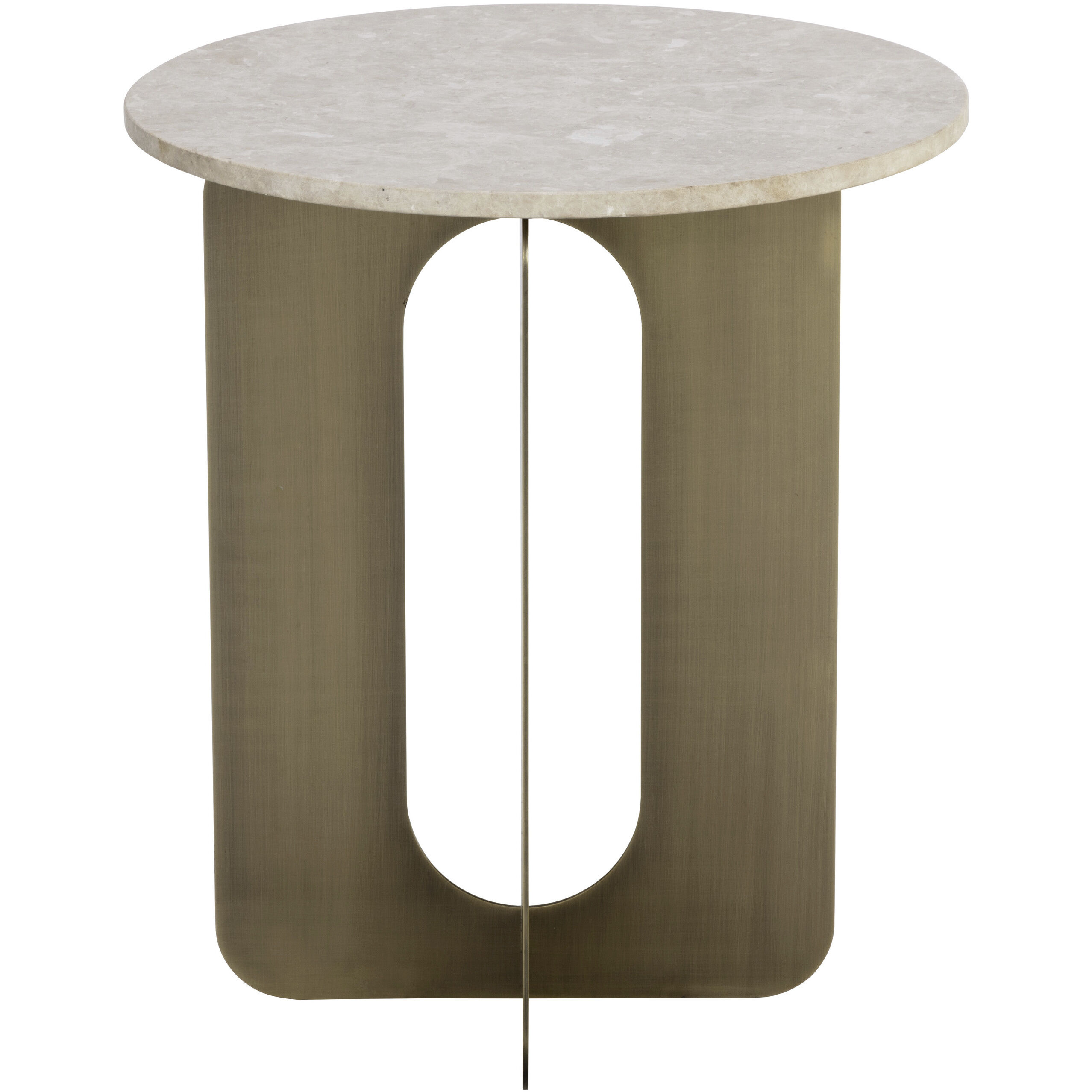 Orlo 24.25 X 21 inch Warm Grey / Antique Brass End Table
